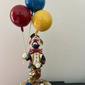 Vintage Clown with 3 Balloons Ron Lee Signed Figurine